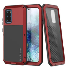 Load image into Gallery viewer, Galaxy s20+ Plus Metal Case, Heavy Duty Military Grade Rugged Armor Cover [Red]
