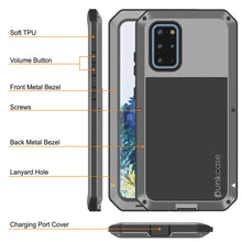 Load image into Gallery viewer, Galaxy s20+ Plus Metal Case, Heavy Duty Military Grade Rugged Armor Cover [Silver]
