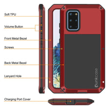 Load image into Gallery viewer, Galaxy s20+ Plus Metal Case, Heavy Duty Military Grade Rugged Armor Cover [Red]
