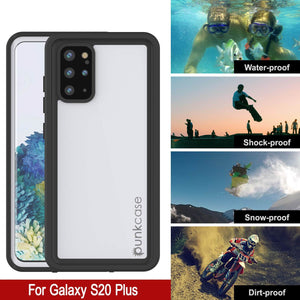 Galaxy S20+ Plus Waterproof Case, Punkcase StudStar White Thin 6.6ft Underwater IP68 Shock/Snow Proof