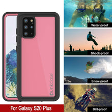 Load image into Gallery viewer, Galaxy S20+ Plus Waterproof Case PunkCase StudStar Pink Thin 6.6ft Underwater IP68 Shock/Snow Proof
