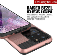 Load image into Gallery viewer, Galaxy S20 Ultra Case, PUNKcase [SLOT Series] [Slim Fit] Dual-Layer Armor Cover w/Integrated Anti-Shock System, Credit Card Slot [Rose Gold]
