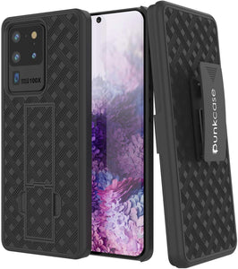 Galaxy S24 Ultra Case, Punkcase Holster Belt Clip With Screen Protector [Pink]