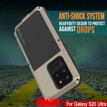 Load image into Gallery viewer, Galaxy S20 Ultra Metal Case, Heavy Duty Military Grade Rugged Armor Cover [Gold]
