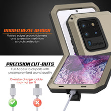 Load image into Gallery viewer, Galaxy S20 Ultra Metal Case, Heavy Duty Military Grade Rugged Armor Cover [Gold]
