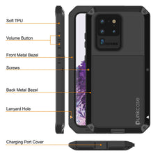 Load image into Gallery viewer, Galaxy S20 Ultra Metal Case, Heavy Duty Military Grade Rugged Armor Cover [Black]
