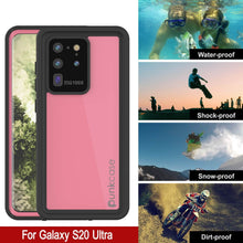 Load image into Gallery viewer, Galaxy S20 Ultra Waterproof Case PunkCase StudStar Pink Thin 6.6ft Underwater IP68 Shock/Snow Proof
