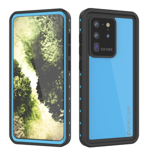Galaxy S20 Ultra Waterproof Case PunkCase StudStar Light Blue Thin 6.6ft Underwater IP68 ShockProof