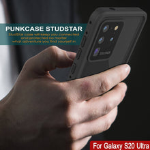 Load image into Gallery viewer, Galaxy S20 Ultra Waterproof Case PunkCase StudStar Black Thin 6.6ft Underwater IP68 Shock/Snow Proof
