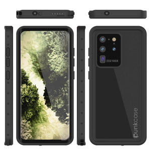 Galaxy S20 Ultra Waterproof Case PunkCase StudStar Black Thin 6.6ft Underwater IP68 Shock/Snow Proof