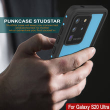 Load image into Gallery viewer, Galaxy S20 Ultra Waterproof Case PunkCase StudStar Light Blue Thin 6.6ft Underwater IP68 ShockProof
