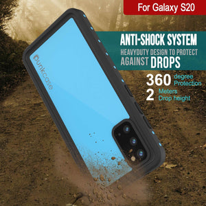 Galaxy S20 Waterproof Case PunkCase StudStar Light Blue Thin 6.6ft Underwater IP68 ShockProof