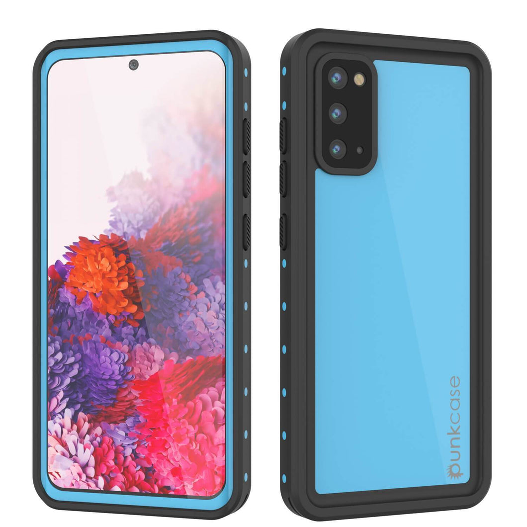Galaxy S20 Waterproof Case PunkCase StudStar Light Blue Thin 6.6ft Underwater IP68 ShockProof