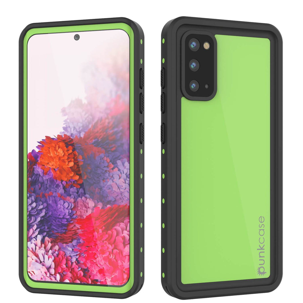Galaxy S20 Waterproof Case PunkCase StudStar Light Green Thin 6.6ft Underwater IP68 ShockProof