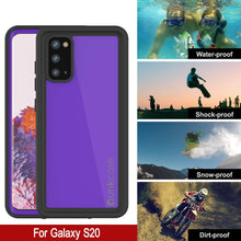 Load image into Gallery viewer, Galaxy S20 Waterproof Case PunkCase StudStar Purple Thin 6.6ft Underwater IP68 Shock/Snow Proof
