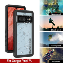 Load image into Gallery viewer, Google Pixel 7a Waterproof IP68 Case, Punkcase [Black] [Extreme Series] [Slim Fit]
