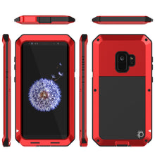 Load image into Gallery viewer, Galaxy S9 Metal Case, Heavy Duty Military Grade Rugged Armor Cover [Red]
