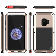 Load image into Gallery viewer, Galaxy S9 Metal Case, Heavy Duty Military Grade Rugged Armor Cover [Gold]
