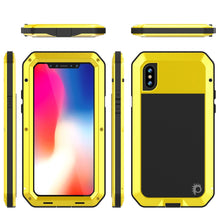 Load image into Gallery viewer, iPhone XR Metal Case, Heavy Duty Military Grade Armor Cover [shock proof] Full Body Hard [Neon]
