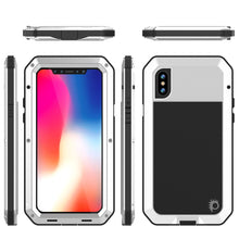 Load image into Gallery viewer, iPhone XR Metal Case, Heavy Duty Military Grade Armor Cover [shock proof] Full Body Hard [White]
