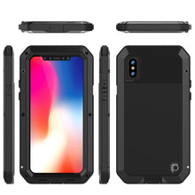 Load image into Gallery viewer, iPhone XR Metal Case, Heavy Duty Military Grade Armor Cover [shock proof] Full Body Hard [Black]
