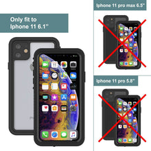 Load image into Gallery viewer, iPhone 12 Waterproof Case, Punkcase [Extreme Series] Armor Cover W/ Built In Screen Protector [Black]
