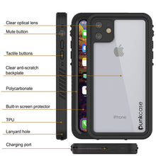 Load image into Gallery viewer, iPhone 12 Waterproof Case, Punkcase [Extreme Series] Armor Cover W/ Built In Screen Protector [Black]

