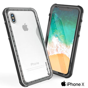 iPhone XS Max Case, PUNKCase [CRYSTAL SERIES] Protective IP68 Certified Cover [BLACK]