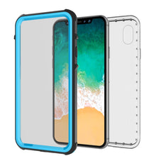 Load image into Gallery viewer, iPhone XS Case, PUNKCase [CRYSTAL SERIES] Protective IP68 Certified Cover [Light Blue]
