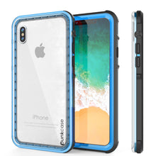 Load image into Gallery viewer, iPhone XS Case, PUNKCase [CRYSTAL SERIES] Protective IP68 Certified Cover [Light Blue]
