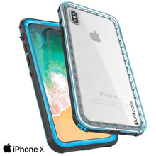Load image into Gallery viewer, iPhone XS Case, PUNKCase [CRYSTAL SERIES] Protective IP68 Certified Cover [Light Blue]
