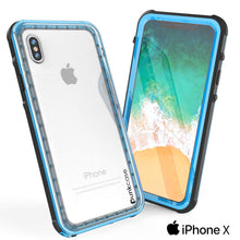 Load image into Gallery viewer, iPhone XS Case, PUNKCase [CRYSTAL SERIES] Protective IP68 Certified Cover [Light Blue]
