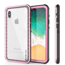 Load image into Gallery viewer, iPhone XS Case, PUNKCase [CRYSTAL SERIES] Protective IP68 Certified Cover [Pink]
