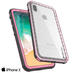 iPhone XS Max Case, PUNKCase [CRYSTAL SERIES] Protective IP68 Certified Cover [Pink]