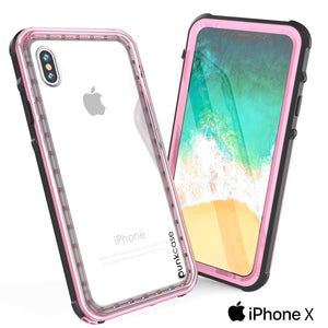 iPhone XS Case, PUNKCase [CRYSTAL SERIES] Protective IP68 Certified Cover [Pink]