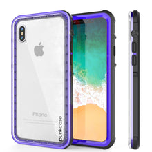 Load image into Gallery viewer, iPhone XS Case, PUNKCase [CRYSTAL SERIES] Protective IP68 Certified Cover [Purple]
