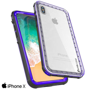 iPhone XS Max Case, PUNKCase [CRYSTAL SERIES] Protective IP68 Certified Cover [Purple]