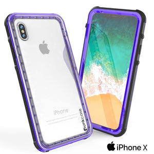 iPhone XS Max Case, PUNKCase [CRYSTAL SERIES] Protective IP68 Certified Cover [Purple]