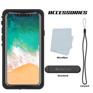 iPhone XS Max Waterproof Case, Punkcase [Extreme Series] Armor Cover W/ Built In Screen Protector [Black]