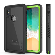 Load image into Gallery viewer, iPhone XS Max Waterproof Case, Punkcase [Extreme Series] Armor Cover W/ Built In Screen Protector [Light Green]
