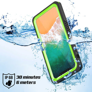 iPhone XS Max Waterproof Case, Punkcase [Extreme Series] Armor Cover W/ Built In Screen Protector [Light Green]