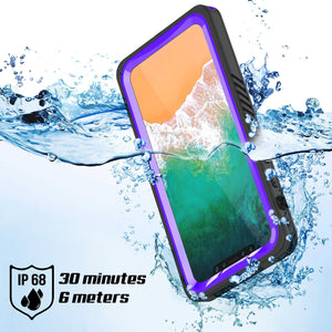 iPhone XS Max Waterproof Case, Punkcase [Extreme Series] Armor Cover W/ Built In Screen Protector [Purple]