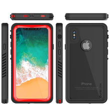 Load image into Gallery viewer, iPhone XS Max Waterproof Case, Punkcase [Extreme Series] Armor Cover W/ Built In Screen Protector [Red]
