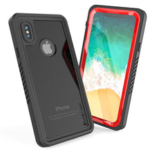 Load image into Gallery viewer, iPhone XS Max Waterproof Case, Punkcase [Extreme Series] Armor Cover W/ Built In Screen Protector [Red]
