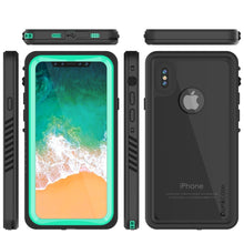 Load image into Gallery viewer, iPhone XS Max Waterproof Case, Punkcase [Extreme Series] Armor Cover W/ Built In Screen Protector [Teal]
