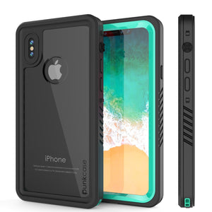 iPhone XS Max Waterproof Case, Punkcase [Extreme Series] Armor Cover W/ Built In Screen Protector [Teal]