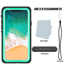 Load image into Gallery viewer, iPhone XS Max Waterproof Case, Punkcase [Extreme Series] Armor Cover W/ Built In Screen Protector [Teal]
