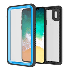 Load image into Gallery viewer, iPhone XS Max Waterproof Case, Punkcase [Extreme Series] Armor Cover W/ Built In Screen Protector [Light Blue]
