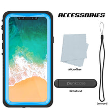 Load image into Gallery viewer, iPhone XS Max Waterproof Case, Punkcase [Extreme Series] Armor Cover W/ Built In Screen Protector [Light Blue]
