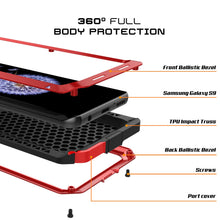 Load image into Gallery viewer, Galaxy S9 Metal Case, Heavy Duty Military Grade Rugged Armor Cover [Red]
